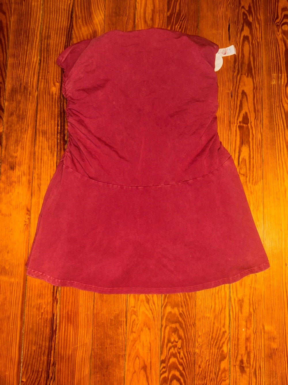 aerie Strapless Dress in Deep Berry